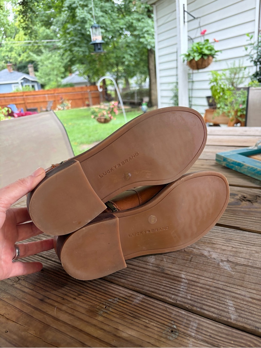 Lucky Brand Leather Ankle Boots in Cognac - Picture 8 of 8